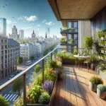 Balkon mit Pflanzen