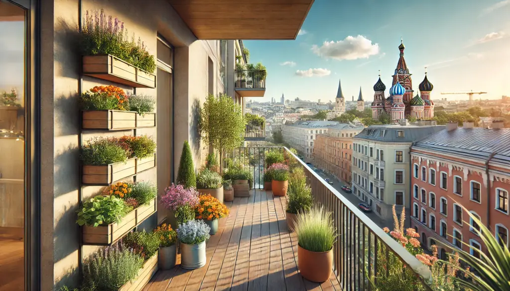 Die vertikale Bewässerung für schmale Balkone ist nicht schwierig